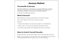 Desktop Screenshot of karezzamethod.com