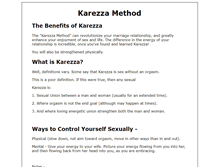 Tablet Screenshot of karezzamethod.com